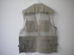 vest, waistcoat, net vest, mens vest, fishing vest, 100% polyester, S-3XL, beige
