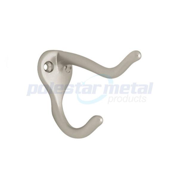 Contemporary Door Hardware Polished Chrome Double Robe Hooks For Bathrooms