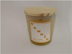China Home decor candle,scented glass candle with unique label and luxury lid factory