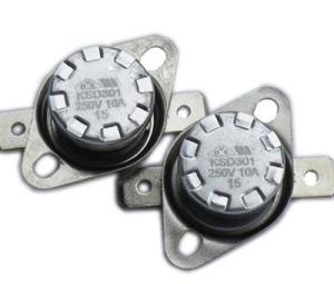 China 250V/10A cheap prices 65c auto reset ksd301 bimetal thermostat UL VDE RoHS for water heater factory
