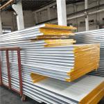0.326-0.476mm rock wool prefab house sandwich panels 2200x1150x50mm for worker
