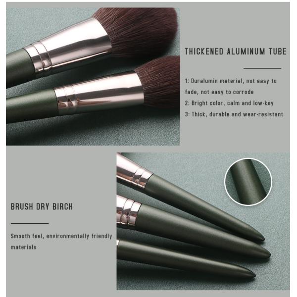 9PCS Cosmetic Makeup Brushes Kit Goat Pony hair Foundation Powder Blush