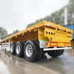 Customized Shipping Container Semi Trailer , 3 Axles 40 Ft Used Flatbed Semi