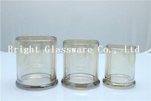 China Colored glass decorative glass candle jar for fragrant candles factory