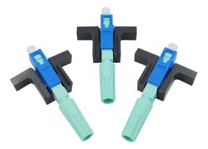 China FTTH SC UPC Fiber Optic Quick Connector Single Mode SC/UPC Fast Connector 200 S Ceramic V Slot factory