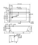 cUPC skirted acrylic bathtub with feet price 3 sides tile flange 4mm pure