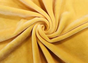 China Dark Yellow Velvet Fabric Material 280GSM 92% Polyester Microfiber Velvet factory