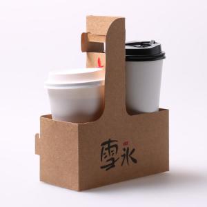 China Compostable Bagasse Paper Pulp Disposable Coffee Cup Carrier Holder on sale