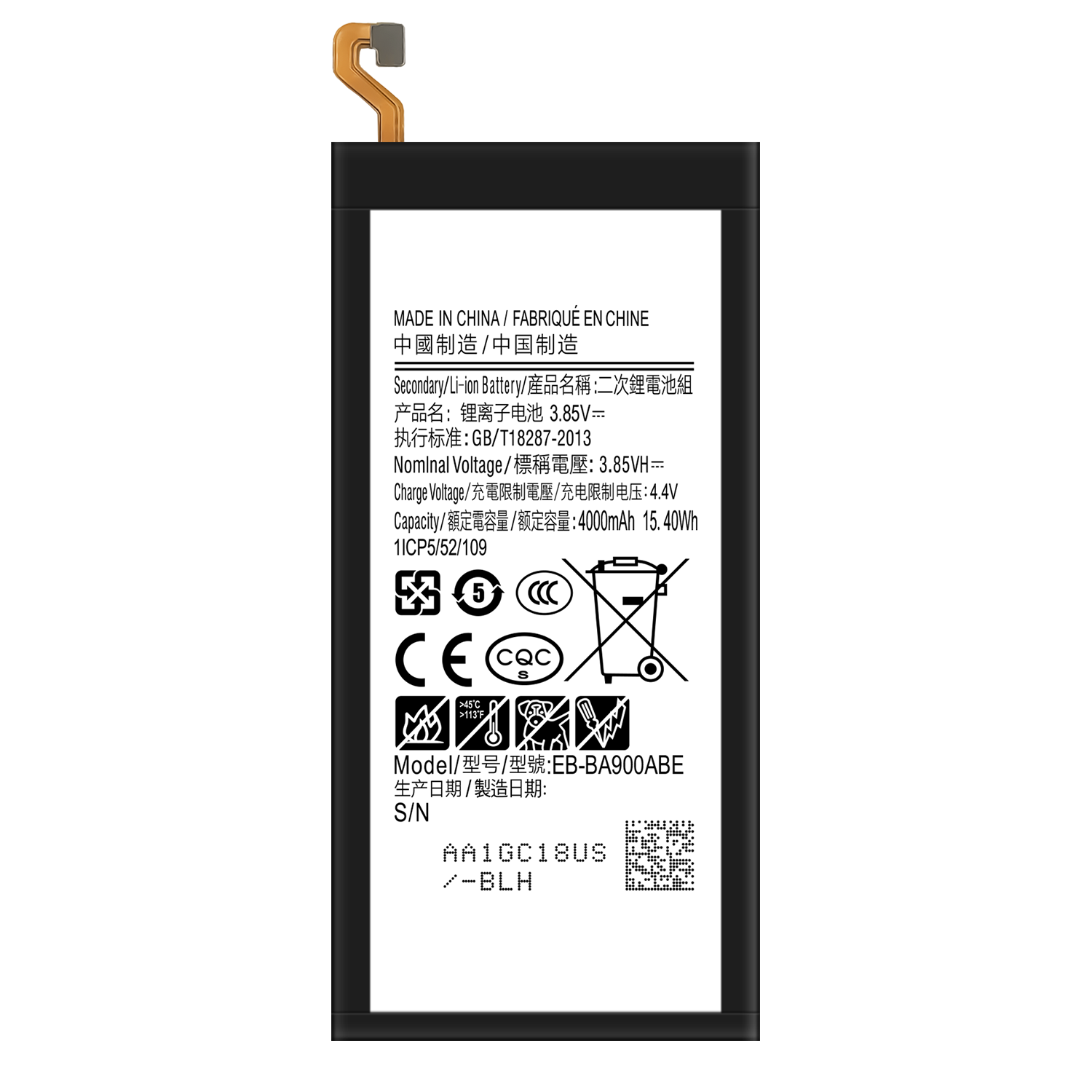 Double IC Protection Cell Phone Lithium Battery EB-BA900ABE for Samsung A9 2016