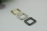 Shiny nickel zinc alloy 3/4 inch rectangle metal ring buckle for bags