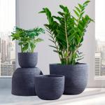 Weathered Garden Pots Clay Flower Pots Resin Outdoor Plant Pots Gray Flower Pots