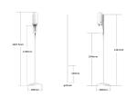 1100ml Infrared Thermometer Automatic Hand Sanitizer Dispenser Floor Stand