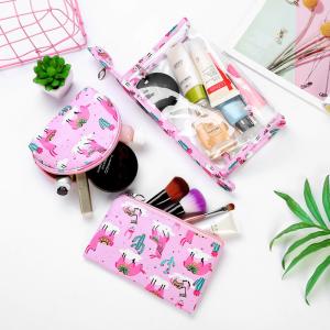 China Custom Cute Cartoon Waterproof Polyester Cosmetic Bag Wash Bag factory