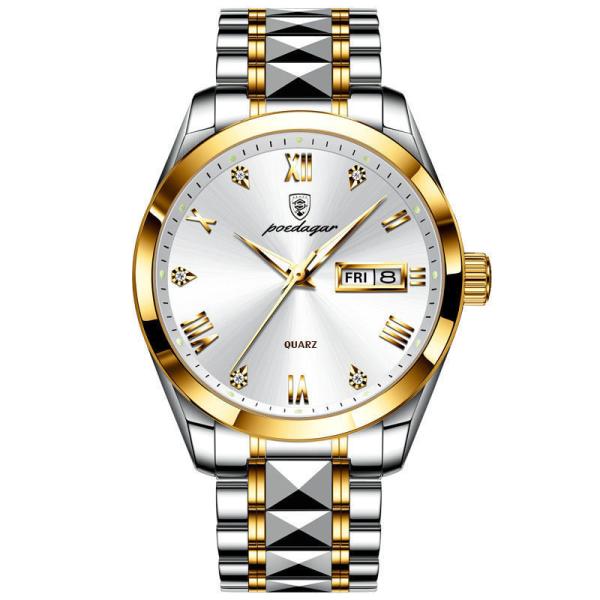 Fashionable Stainless Steel Quartz Wrist Watch with Case Thickness 13mm Band