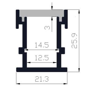 Waterproof Recessed U Shape Aluminium LED Channel 6063 T5 For Ground LED Light