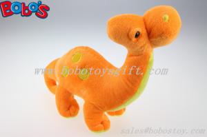 China Soft Orange Plush Dinosaur Toy With Embroidery Body factory