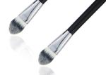 Eco Sliver Ferrule Cute Powder Foundation Brush With Long Wooden Handle