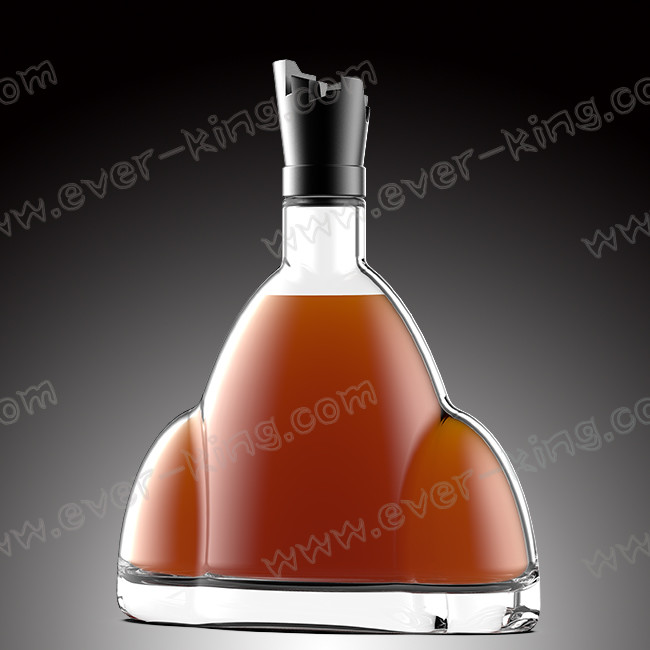 Crystal White Flint Custom Glass Bottle 750 ML for Luxury Liquor and Spirit