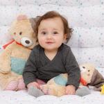 SNAS Soft Toy Bear Bright Colors 44x24x13cm For 0-4 Years Old