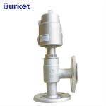 Pneumatic Stainless Steel Sanitary flange Right Angle Seat Valve With Stainless