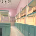 Blue Multi Storey Shop Display Showcase / Bakery Display Cabinets Strong