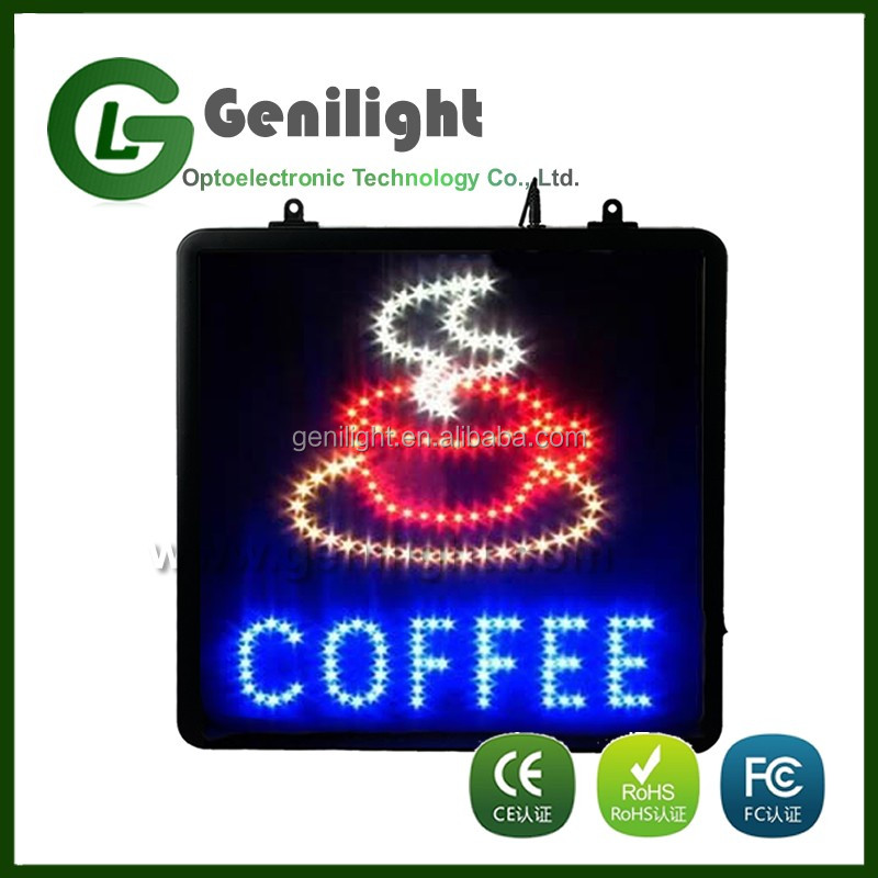 Indoor LED Open Sign Panel Size 56*33 CE/Rohs Certificate Power Supply and Hanging Chain