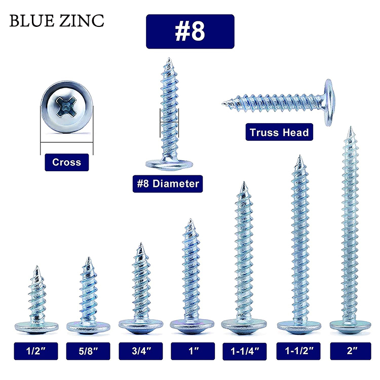 Custom Made Self Taping Screw with Phillips Flat Head and Stainless Steel Material