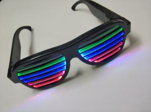 China 2019Hot Sales New Style Voice-Activated LED flashing glasses Multi Colors Led RechargeableEye Glasses Led Party Glasses factory