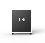 30 Slots Multiple Laptop Storage Cabinet AC Power Sockets Charging Cart