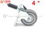 Heavy Duty TPR Solid Caster Wheels , 3/4 Inch Stem Caster Wheels
