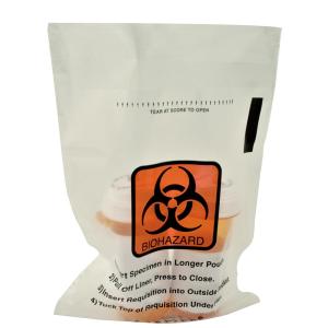 China Biohazard Transparent 8x10cm Specimen Transport Bag Heat Seal factory