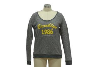China Lady Casual Sweatshirt , Long Sleeve Sweatshirt With Printing factory