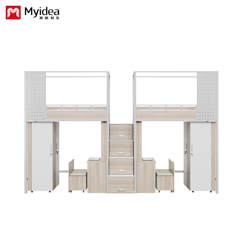 customization university dormitory apartment bed and table dormitory bed with