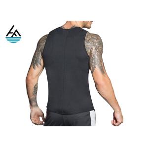 Classical Black Neoprene Slimming Suits / CrossFit Mens Waist Trainer Vest