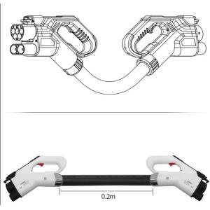 DC Combo 2 To Combo 1 CCS EV Adapter Convert CCS 2 Socket To CCS 1 Plug