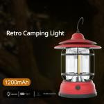 Outdoor retro American camping light 3 gears adjustable USB rechargeable
