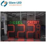 110 230VAC 60inch Red Amber Green Blue White Oil Led Gas Display For Petrol