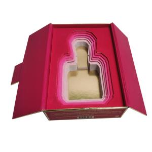 Pink Cardboard Packaging Boxes Containers With Superimposed Foam Insert