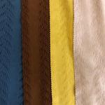 Elastane Stripe Textured Yarn Dyed Polyester Pleated Fabric 250gsm