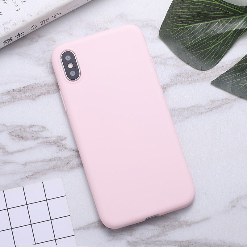 Finger Grease Free Shockproof Phone Cases Ultra Light Candy Color for Iphone XS