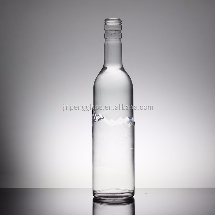 1 Liter Glass Bottle With Rubber Stopper For Liquor With Screen Printing