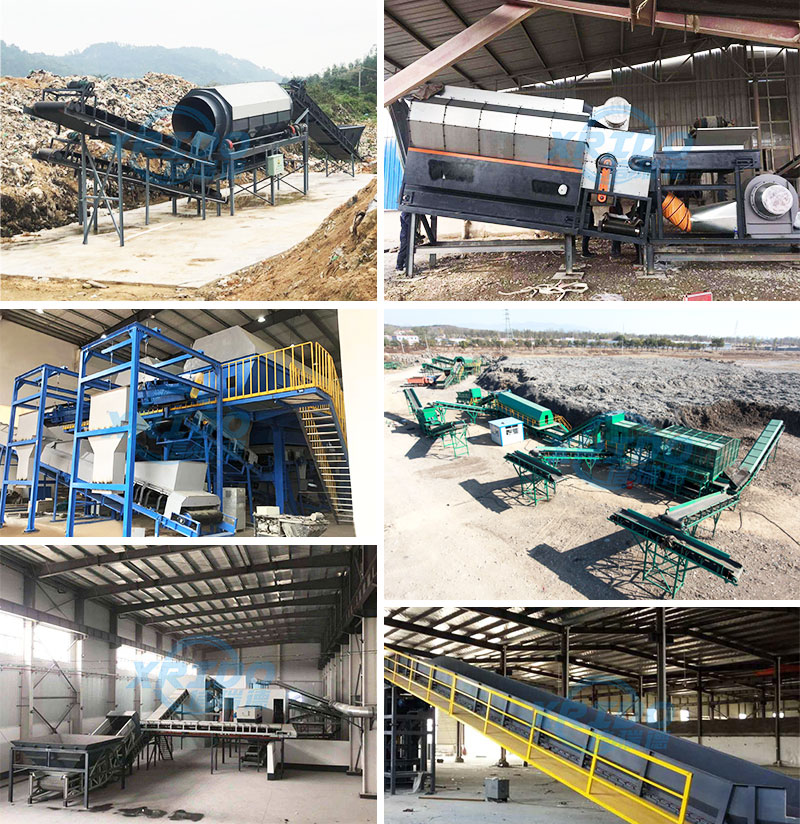 Solid Waste Trommel Drum Screen Screening Msw Sorting Line Waste Recycling Sorting Machine