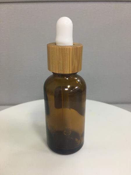 China Screw Cap 30ml Bamboo Cosmetic Packaging Boston Glass Dropper Bottle factory