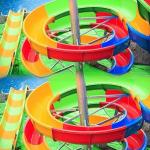75m Length Fibreglass Water Slide Combined For Amusement Park