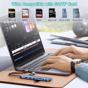 8-In-1 USB 3.0 Hub 3*USB 2.0 3.5mm Audio SD/TF Card Reader Output for Data