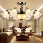 Lily Of the Valley European Style Red Bronze Chandelier for living room hotels 3