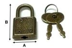 Zinc Alloy Square Small Stationery Lock