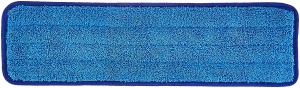 China Damp Cleaning Microfiber Wet Mop Pads Refill Mop Head Plain 18 Inch Blue Wet Pad factory