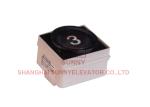 Plastic Elevator Touch Button / Round Replacement Elevator Buttons 12-24 V