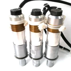 China Large Amplitude Ultrasonic Welding Transducer With Titanium Booster Weldings Parts factory